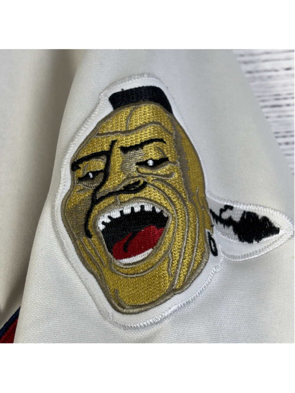 MITCHELL & NESS Hank Aaron 1963 Atlanta Braves Cooperstown Jersey Ivory Size 48 - Picture 4 of 9